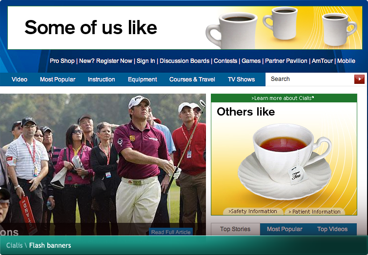 Cialis Flash banners