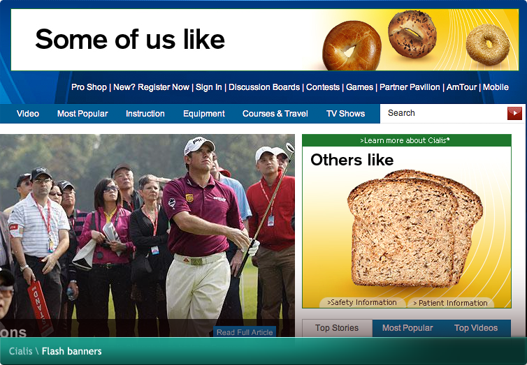 Cialis Flash banners