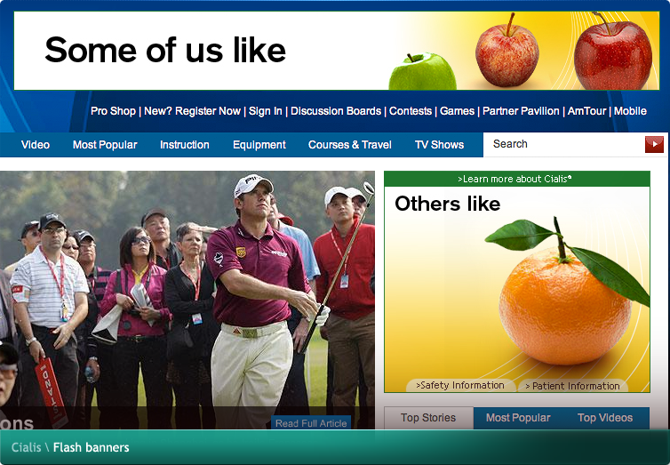 Cialis Flash banners