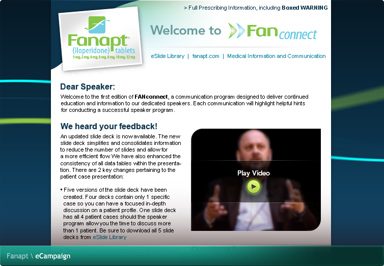 Fanapt eCampaign
