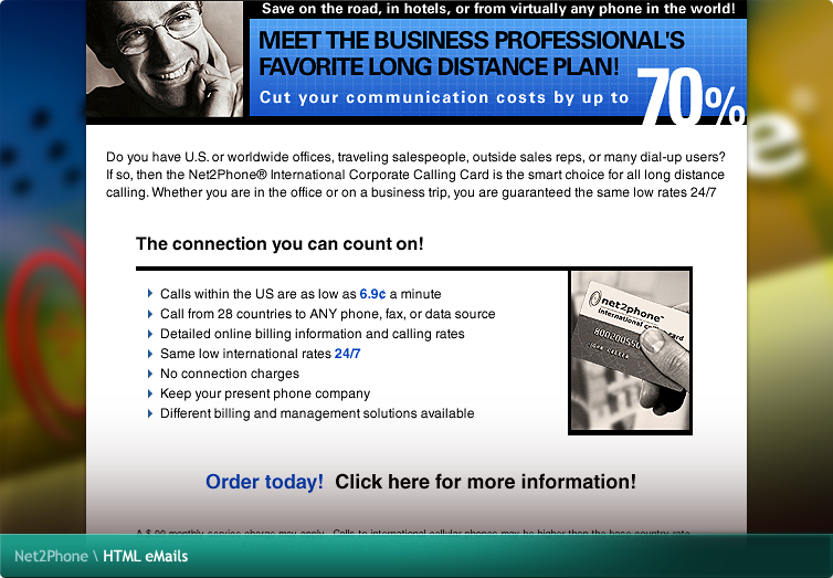 Net2Phone HTML eMail