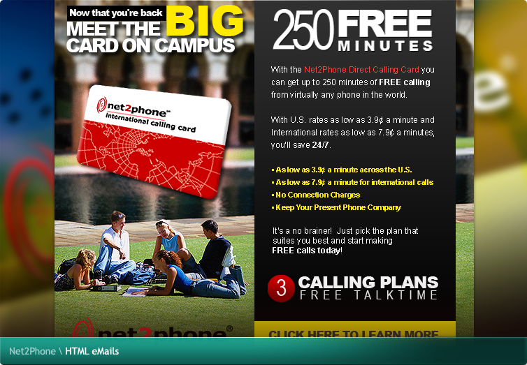 Net2Phone HTML eMail