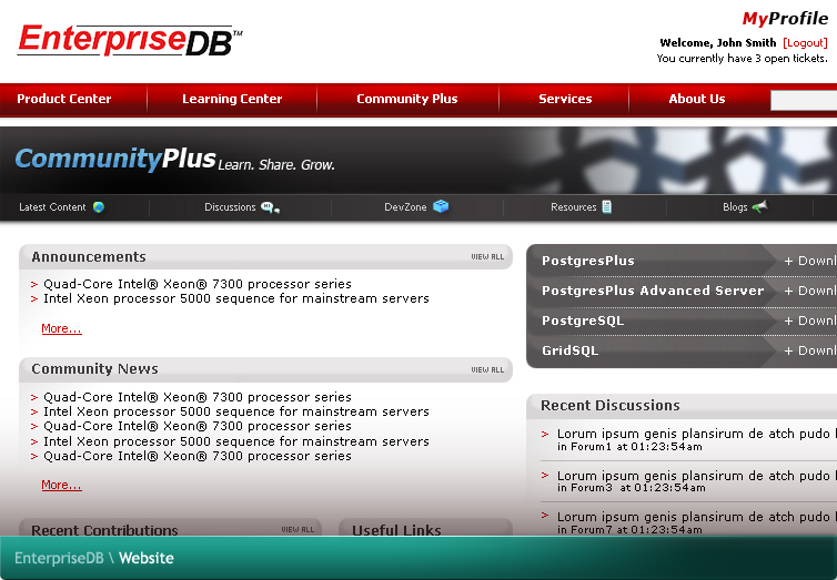EnterpriseDB Website
