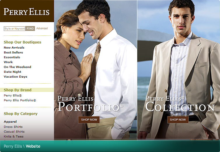 Perry Ellis Website