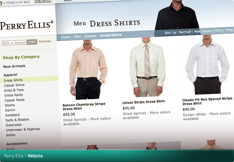 Perry Ellis Website